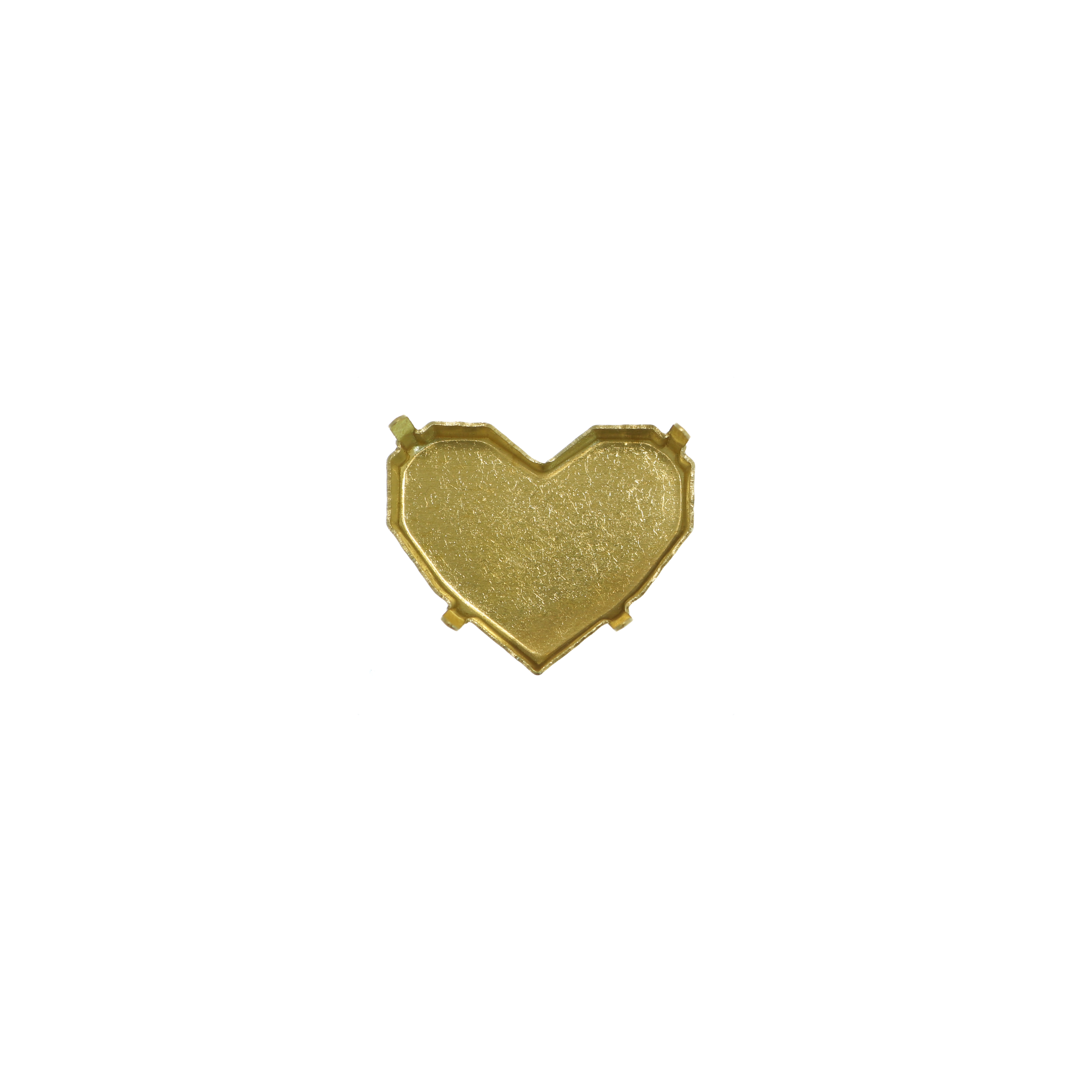 Castone Sfaccettato per gemma a cuore da 22X20 mm.