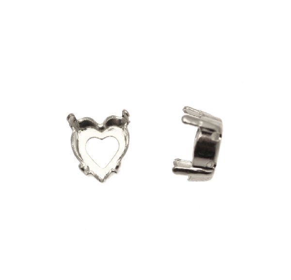 Castone per gemma a cuore da 8,8x8 mm.