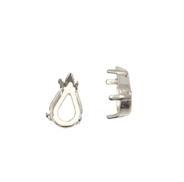 Castone per gemma o cabochon a goccia da 13x7,8 mm.