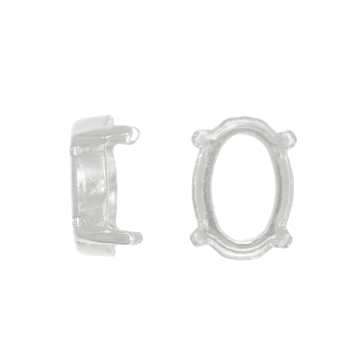 Castone per gemma o cabochon ovale da 10x14 mm.