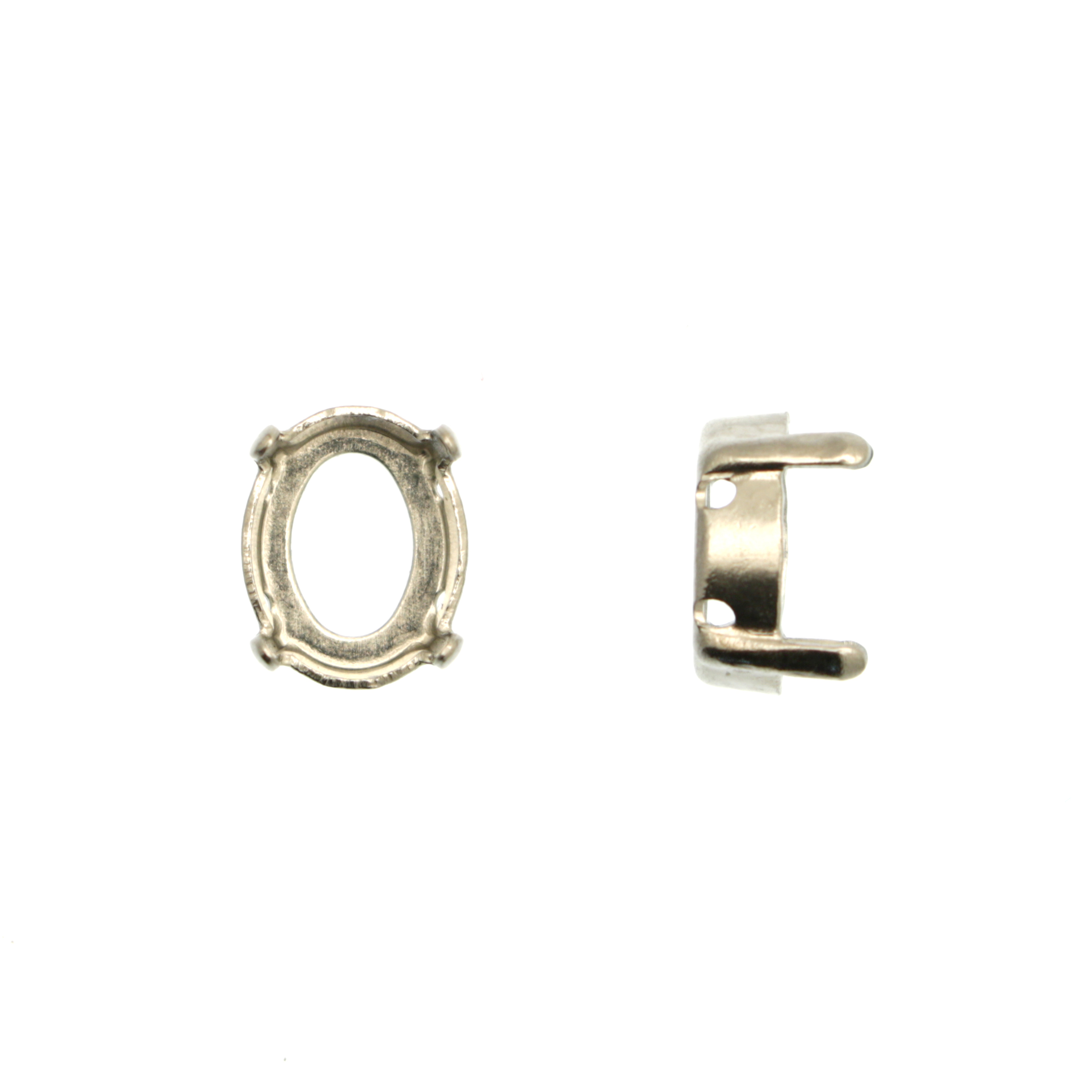 Castone per gemma ovale, 8x10mm.