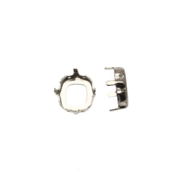 Castone per gemma o cabochon quadrato da 10 mm.