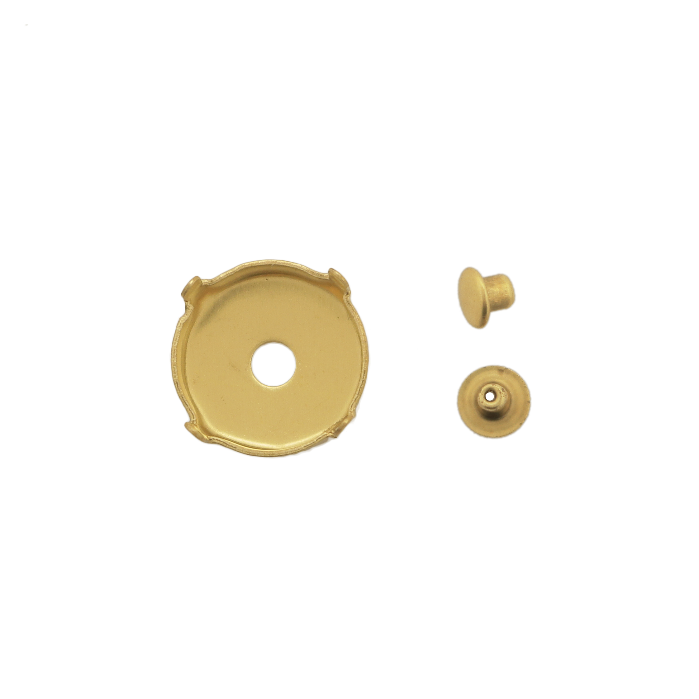 Castone per Gemma Tonda, 14mm, con foro centrale con Rivetto