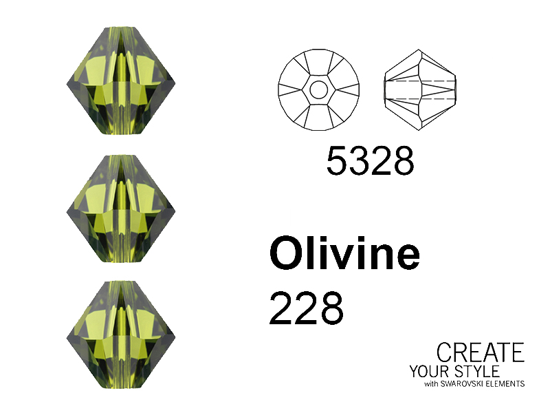 Swarovski Bicono OLIVINE - 5328
