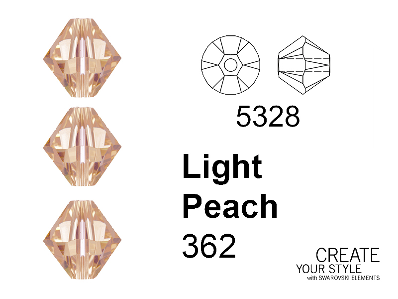 Swarovski Bicono LIGHT PEACH - 5328