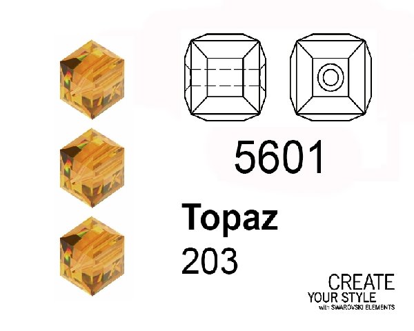 Swarovski Cubo TOPAZ - 5601