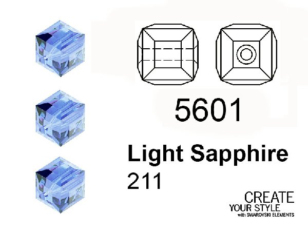 Swarovski Cubo LIGHT SAPPHIRE - 5601