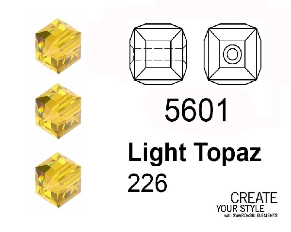 Swarovski Cubo LIGHT TOPAZ - 5601