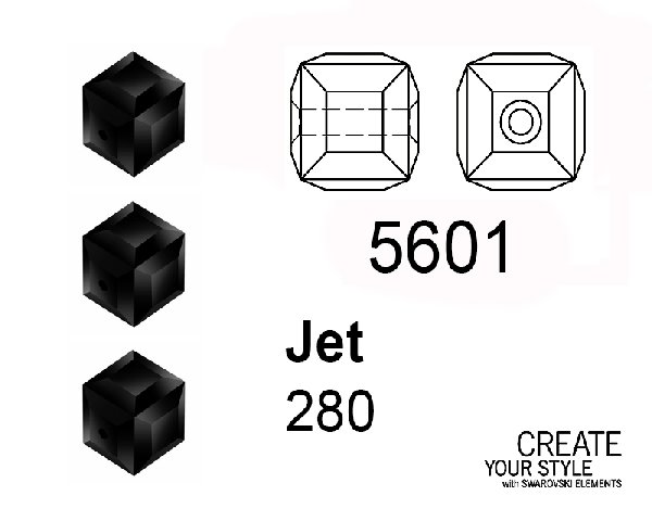 Swarovski Cubo JET - 5601