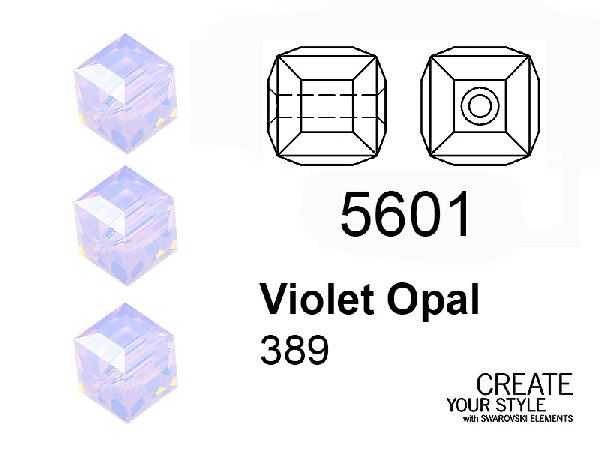 Swarovski Cubo VIOLET OPAL - 5601