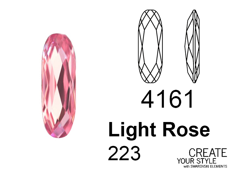 Swarovski Gemma Baguette LIGHT ROSE - 4161