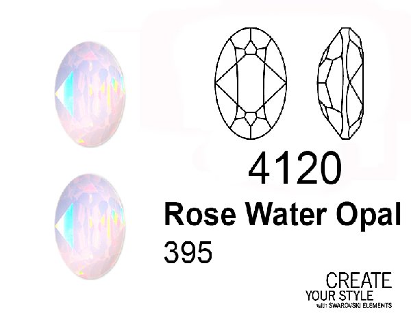 Swarovski Gemma Ovale ROSE WATER OPAL - 4120