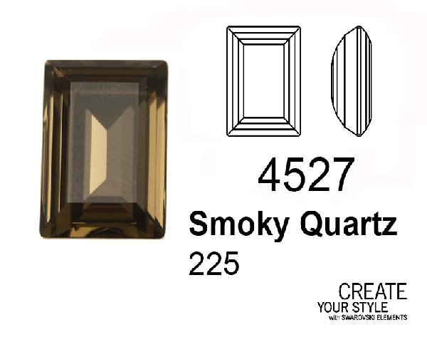 Swarovski Gemma Rettangolare SMOKY QUARTZ - 4527