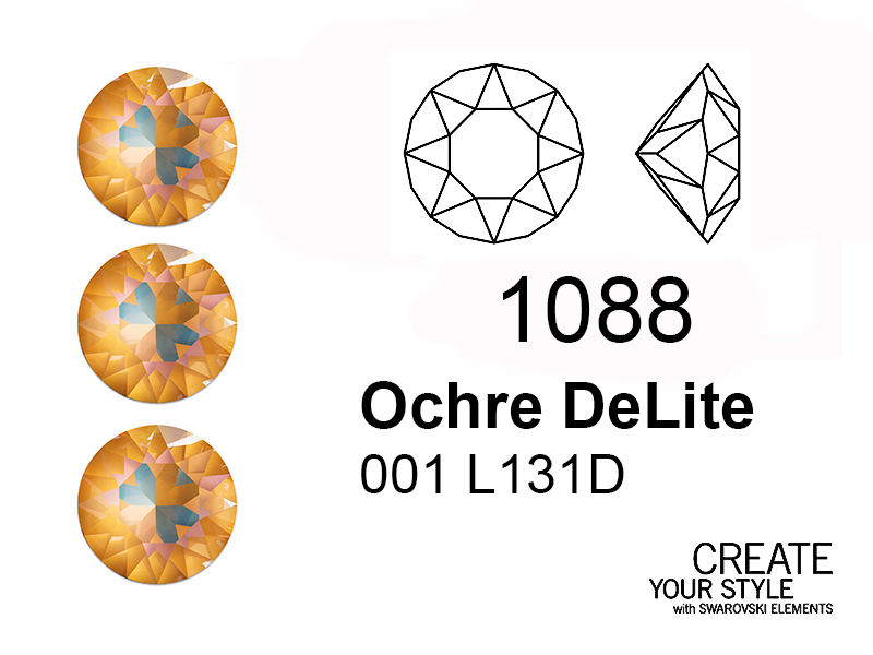 Swarovski Gemma Tonda Conica OCHRE DELITE - 1088