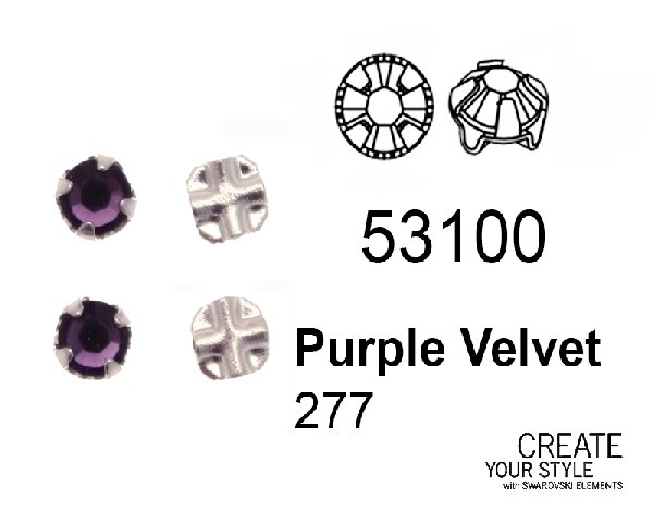 Swarovski Strass da cucito PURPLE VELVET - 53100