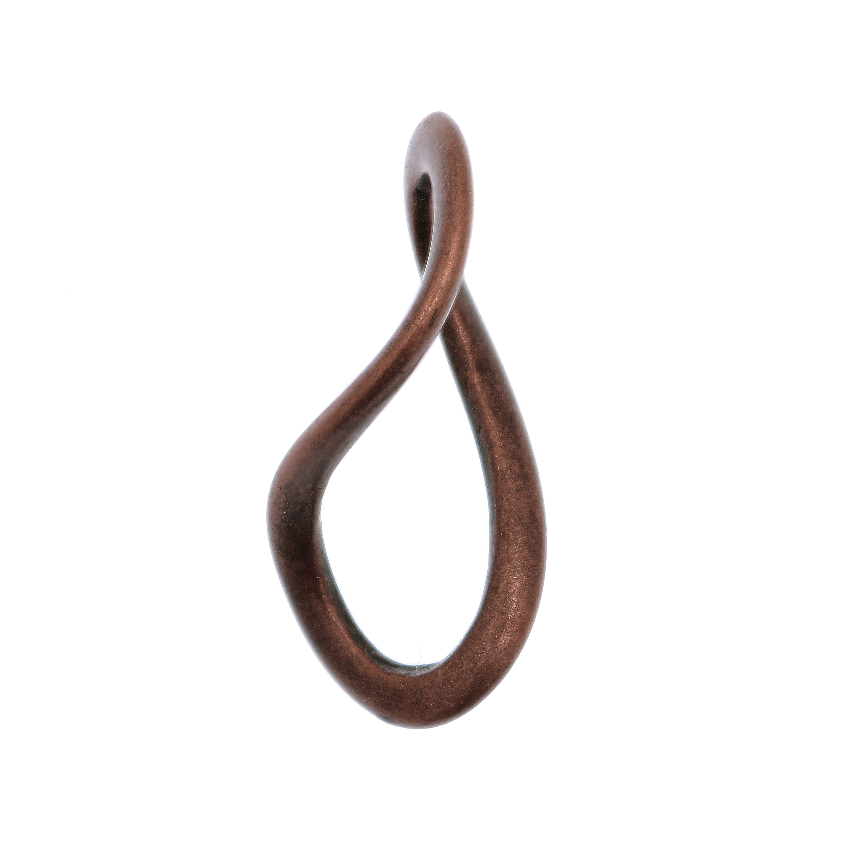 Accessorio a forma di ovale ritorto liscio, 13x30 mm.