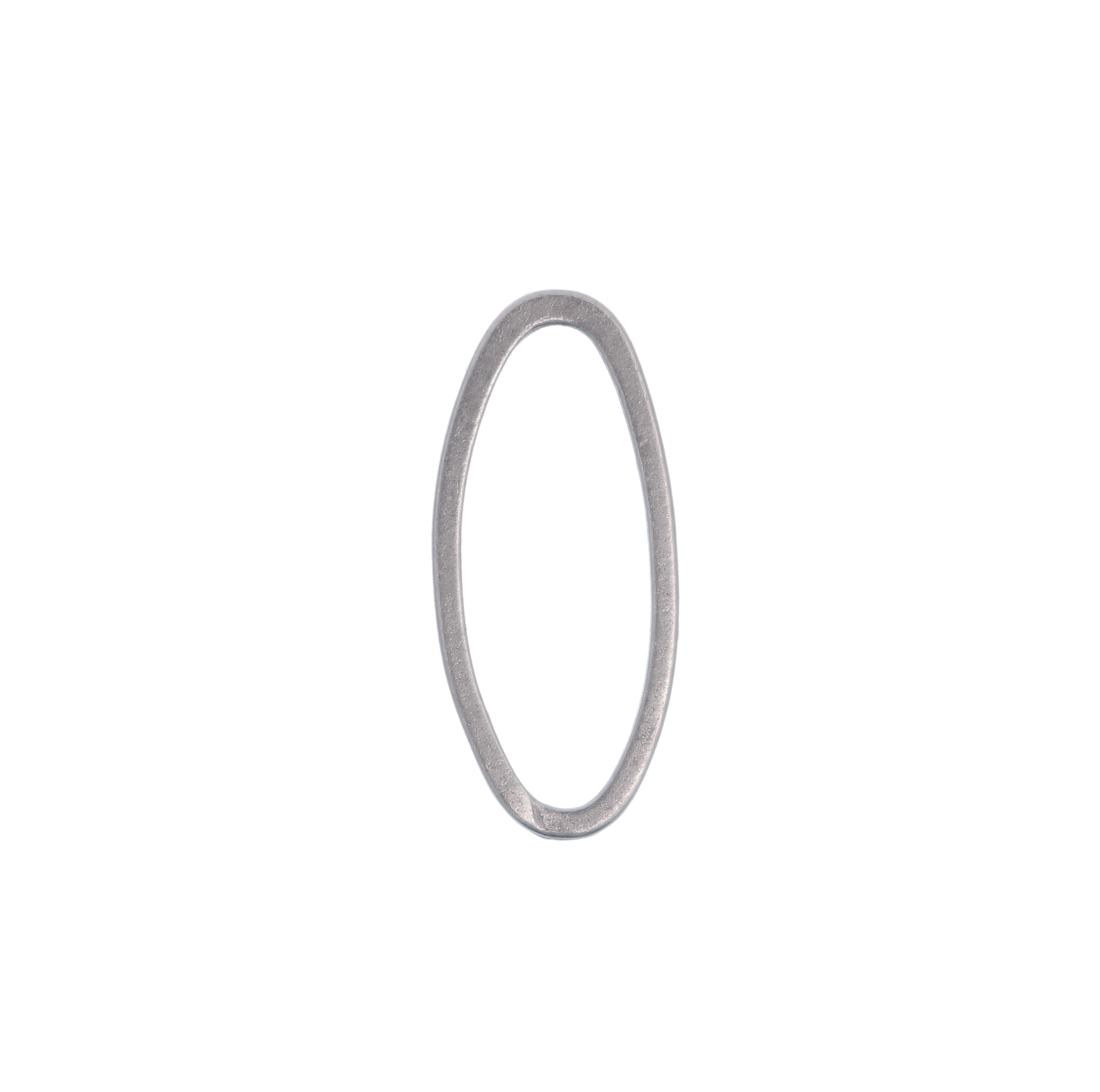 Anello ovale chiuso liscio sottile, 8x18 mm.