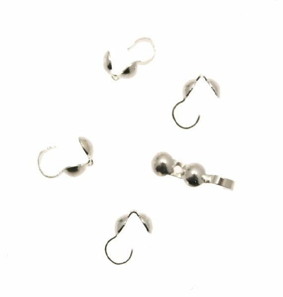 Coppetta chiudi nodo liscia con anello apribile 3 mm.