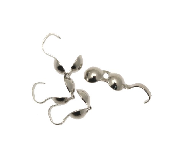 Coppetta chiudi nodo liscia con anello apribile 5 mm.