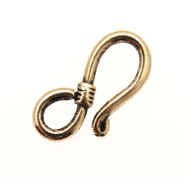 Chiusura a gancio liscio senza anello, 12x23 mm.