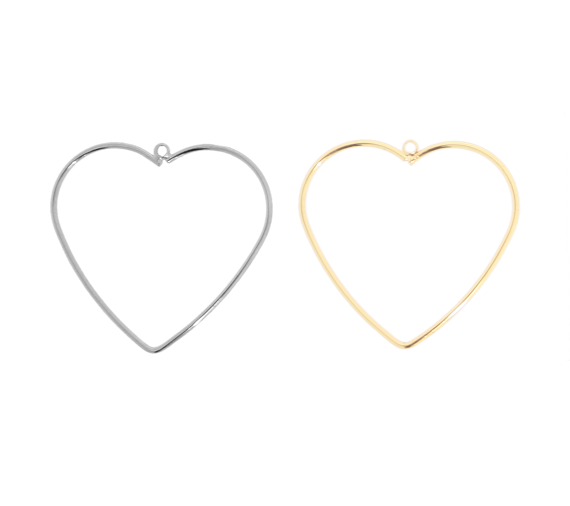 Ciondolo a forma di Cuore Sottile 25x26 mm.