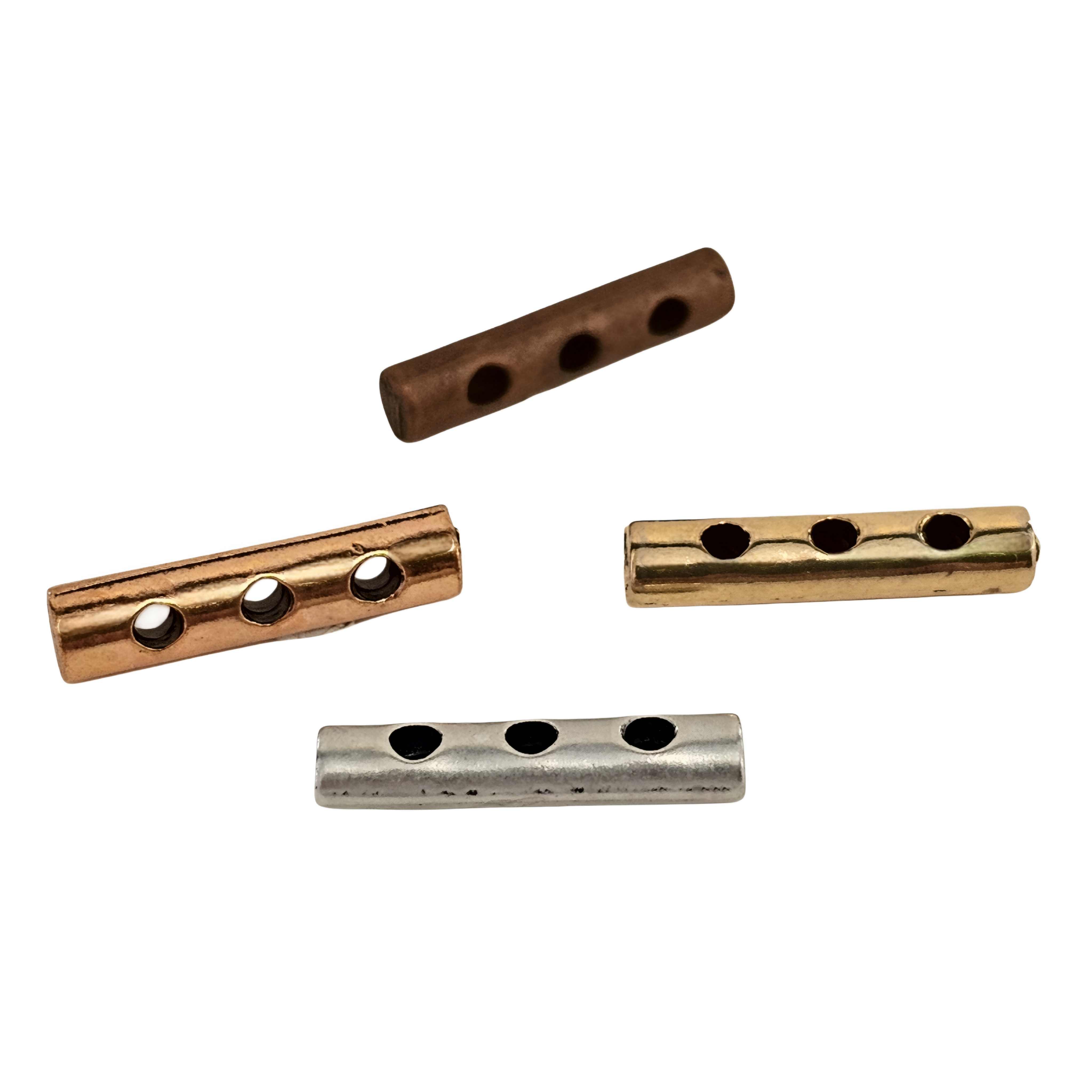 Distanziatore a forma di tubo per 3 fili 17 mm.