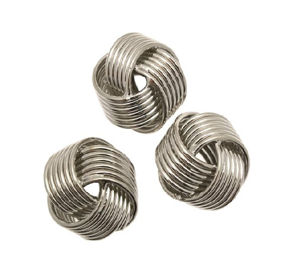 Distanziatore a forma di nodo,  15x12 mm.