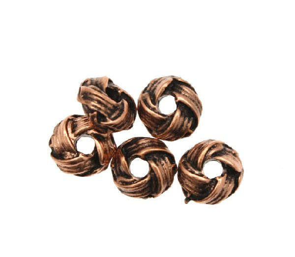 Distanziatore a rondella a forma di gomitolo piatto, 6,6x3 mm.