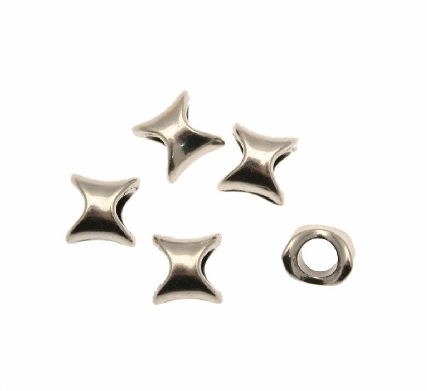 Distanziatore a tubo irregolare liscio, 9,5x7,6 mm.