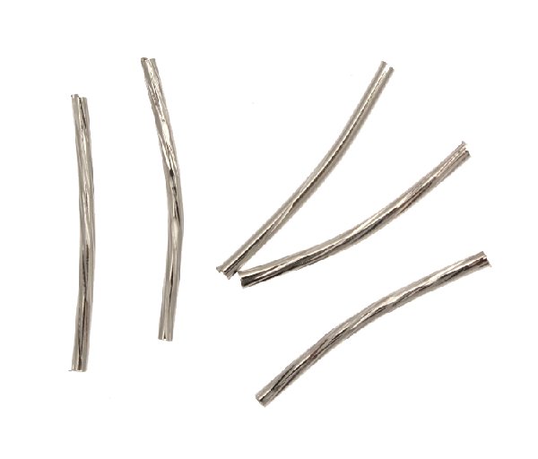 Distanziatore a tubo sottile curvo rigato, 1,5x25 mm.