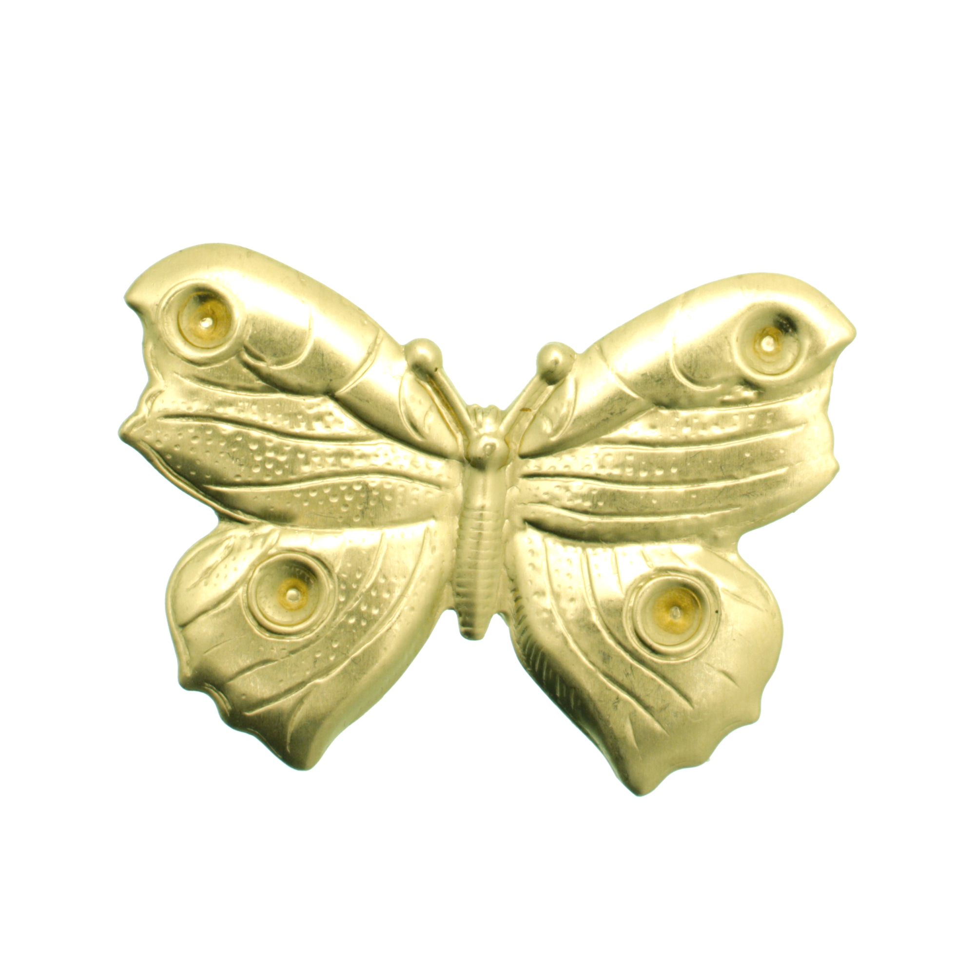 Filigrana a forma di farfalla, leggermente bombata, 51x37 mm., colore Ottone