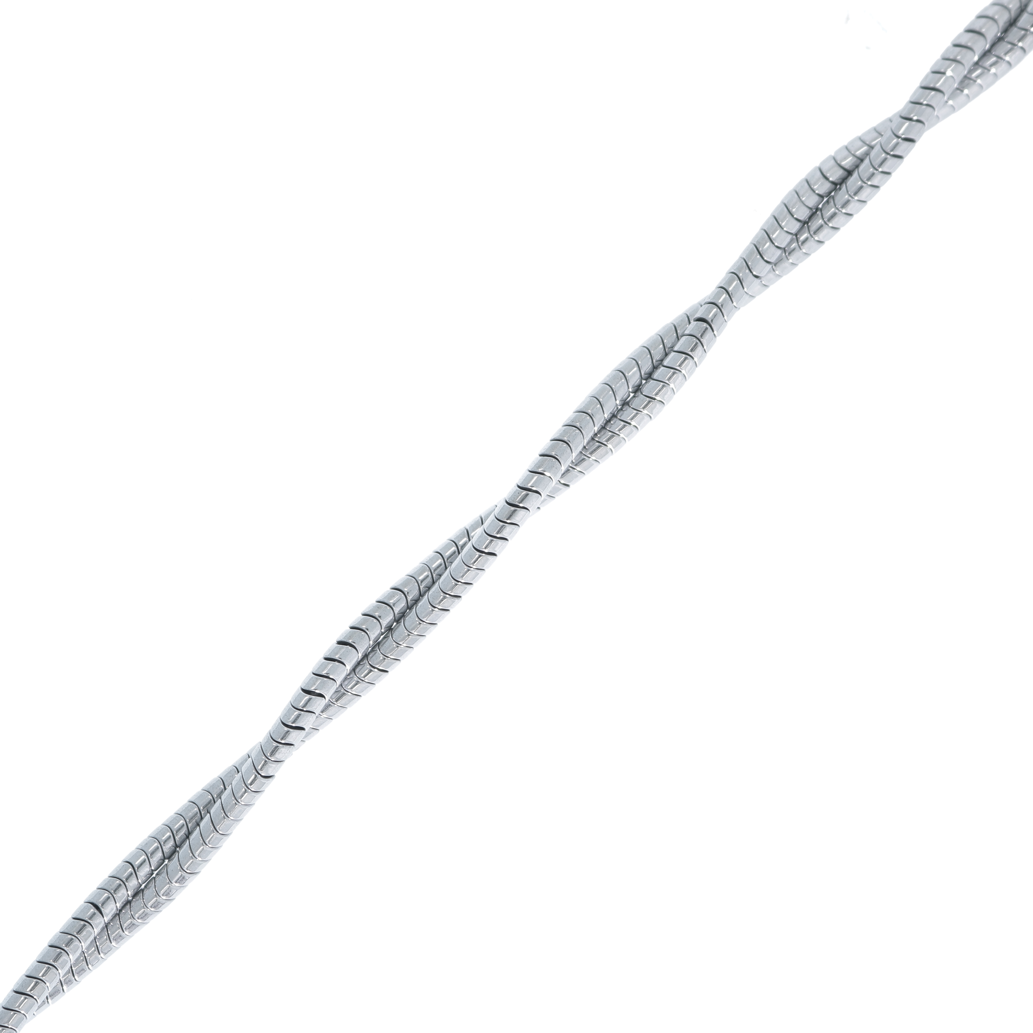 FILO Distanz. a Onde Disco, in Ematite, 4x2 mm., colore EMATITE ARGENTO RODIO