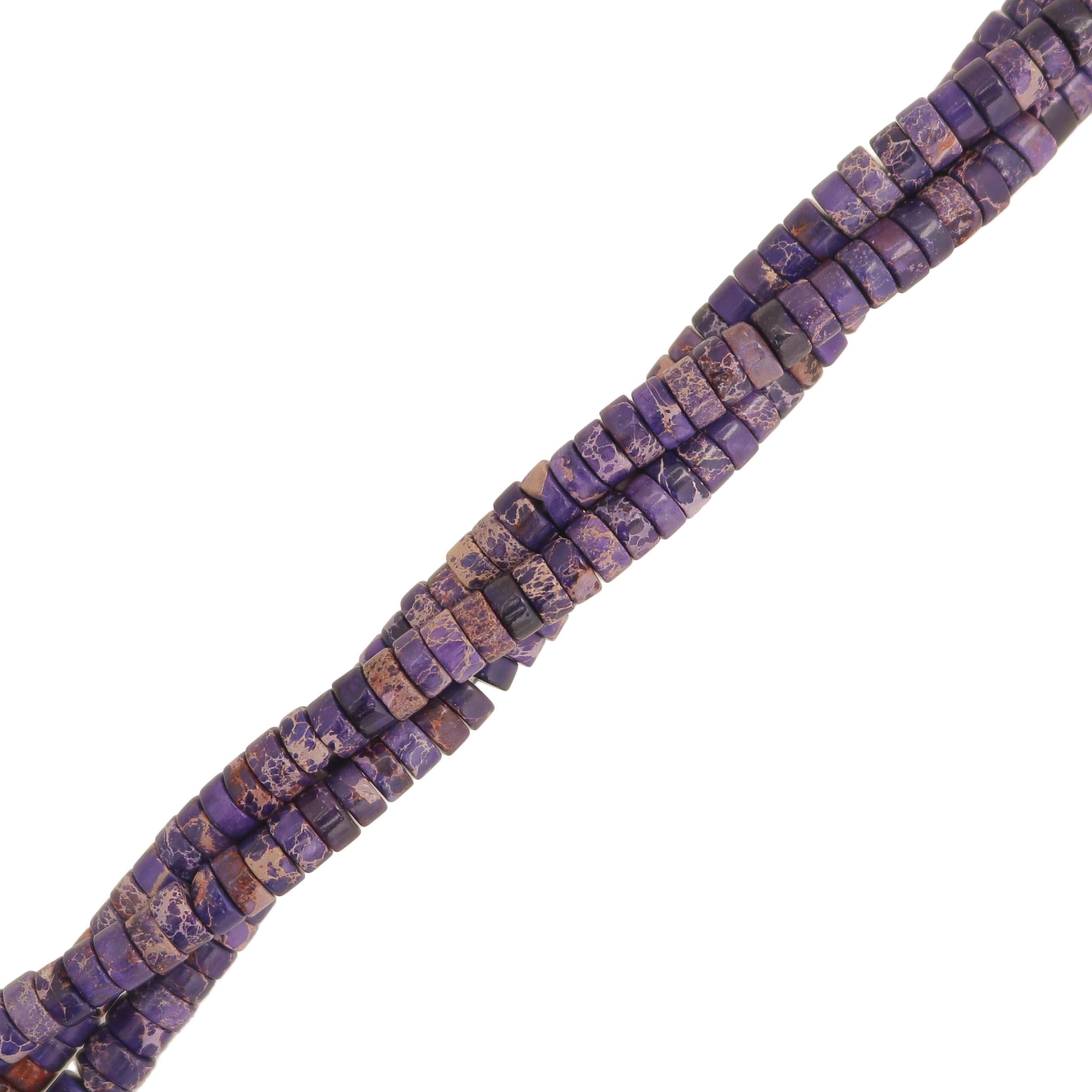 Rondelle a filo in pietra dura, 4,5x2,5 mm., colore Agata Viola
