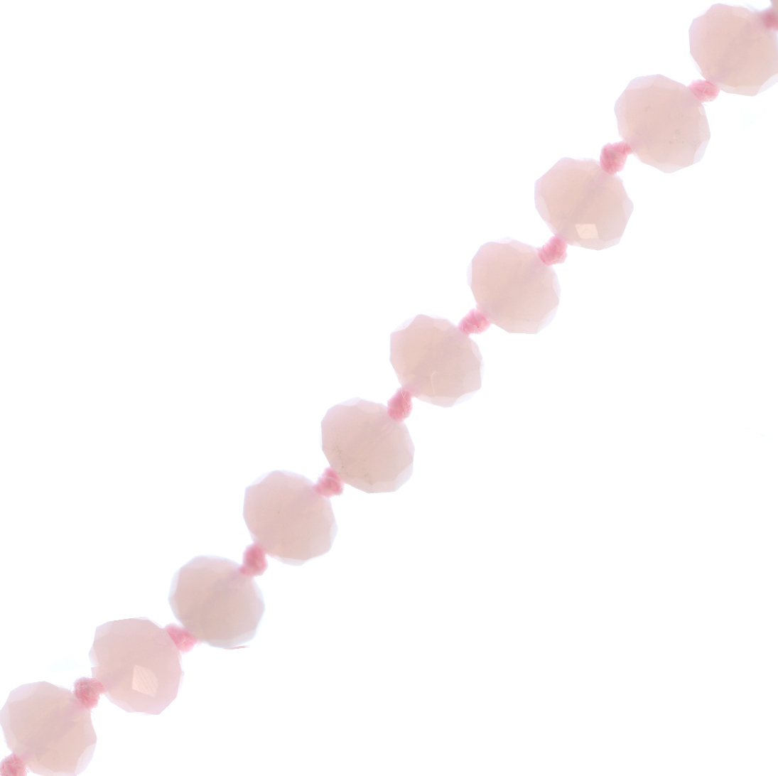 Filo di Rondelle, in Cristallo, 8x6 mm., colore ROSA OPALE