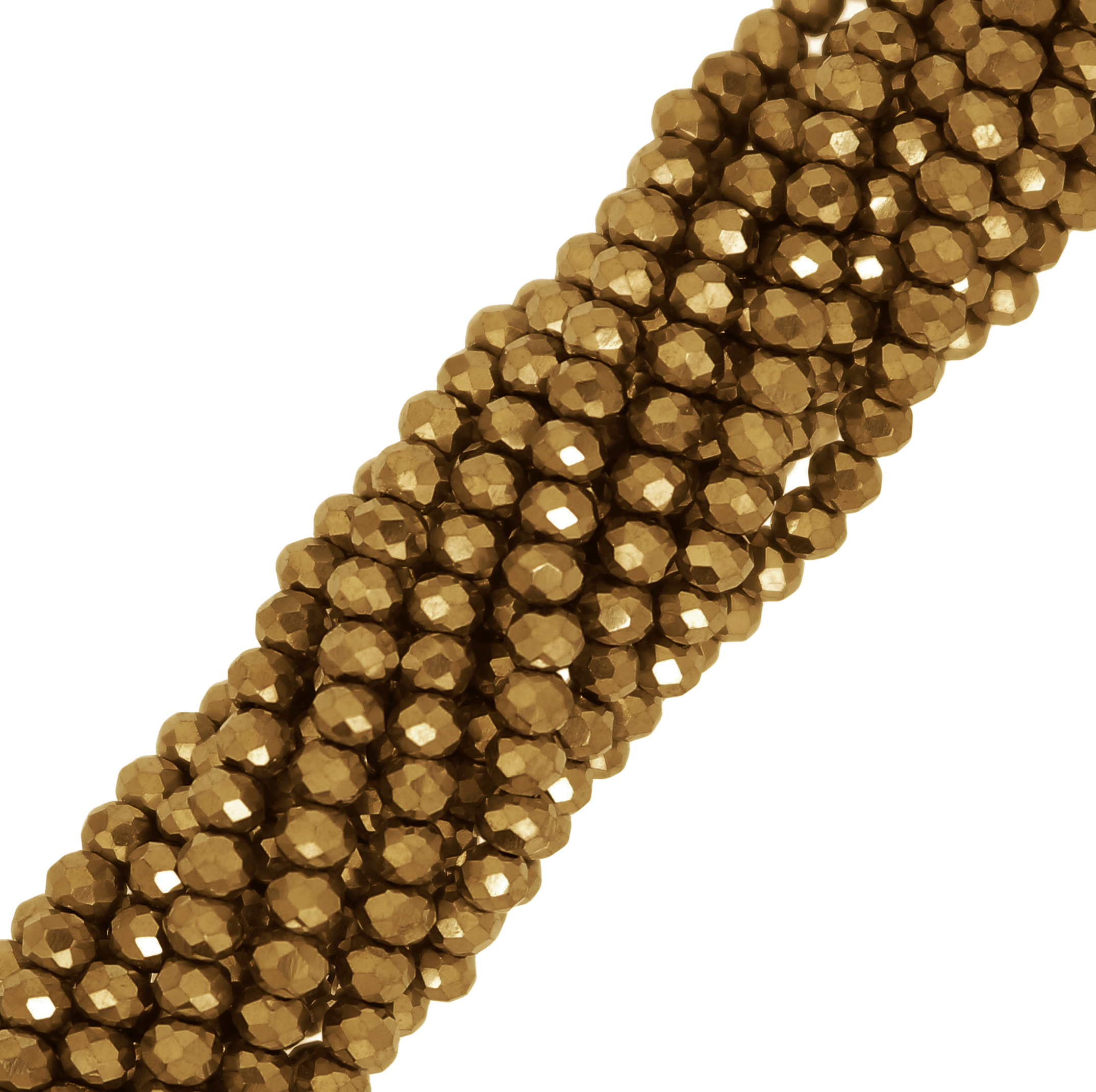Filo di Cipollotti in Cristallo, 3,5x2,5mm., colore DORADO