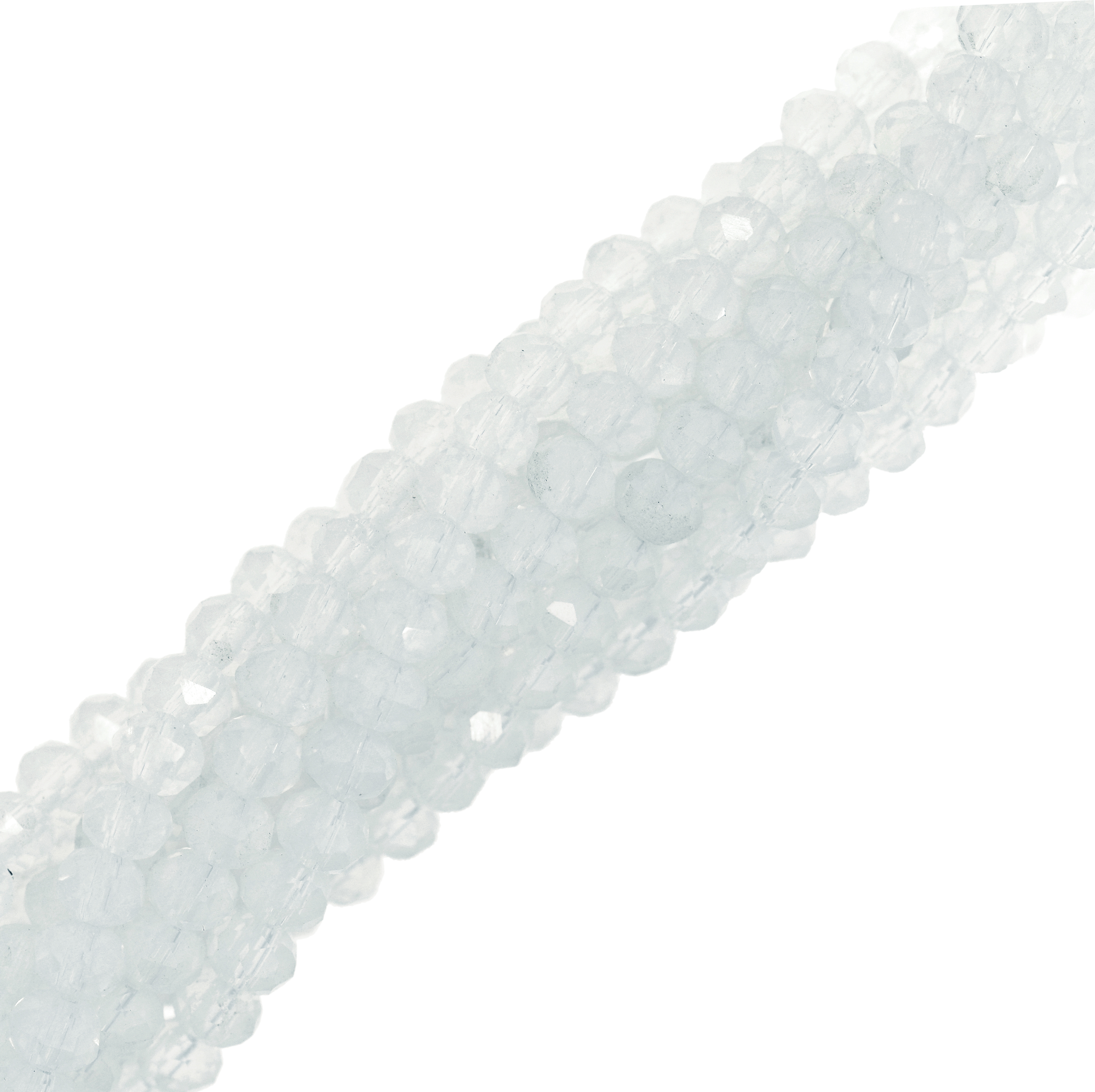 Filo di Cipollotti in Cristallo, 3,5x2,5mm., colore BIANCO OPALE LISTRATO