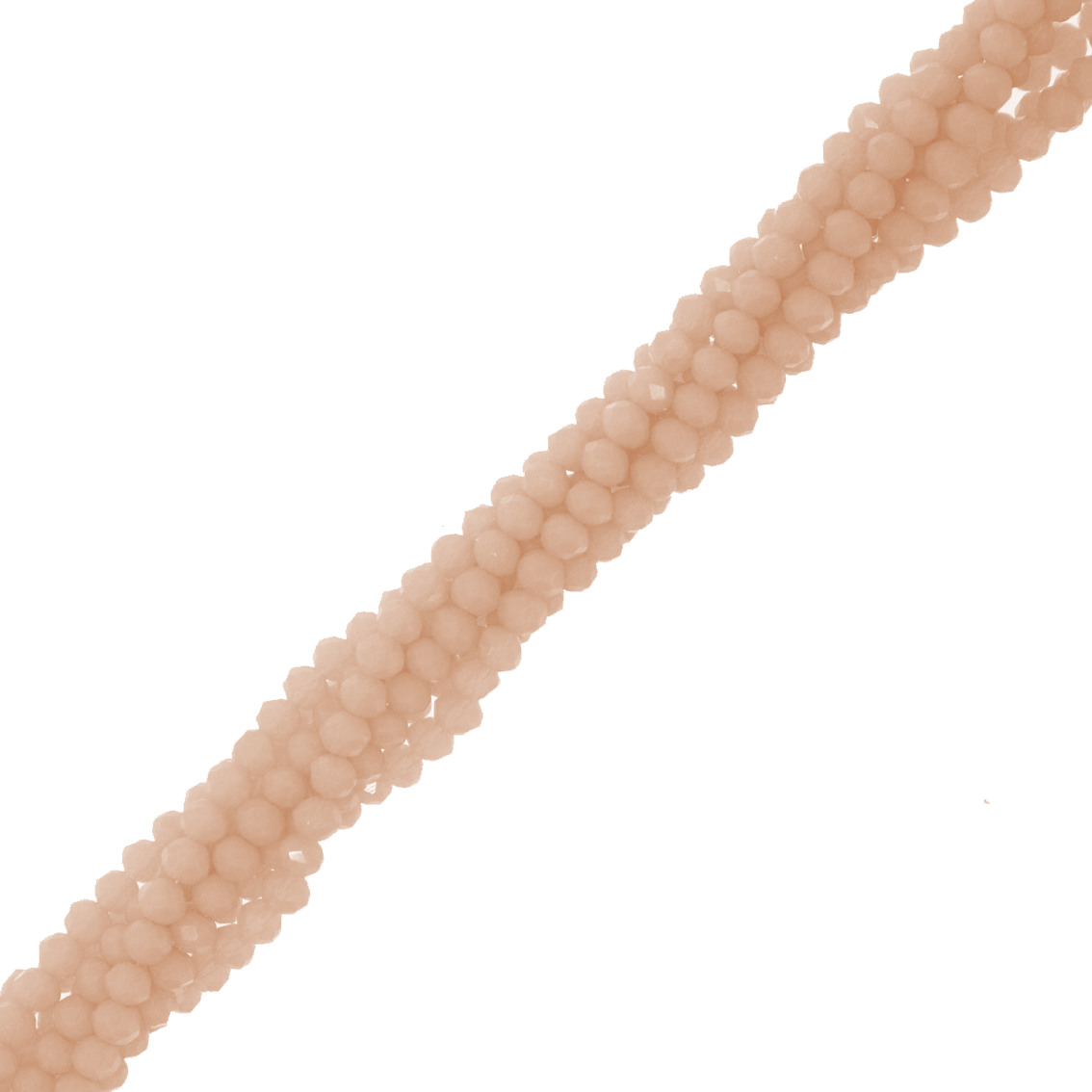 Filo di Cipollotti in Cristallo, 4x3 mm., colore BEIGE ROSATO LISTRATO