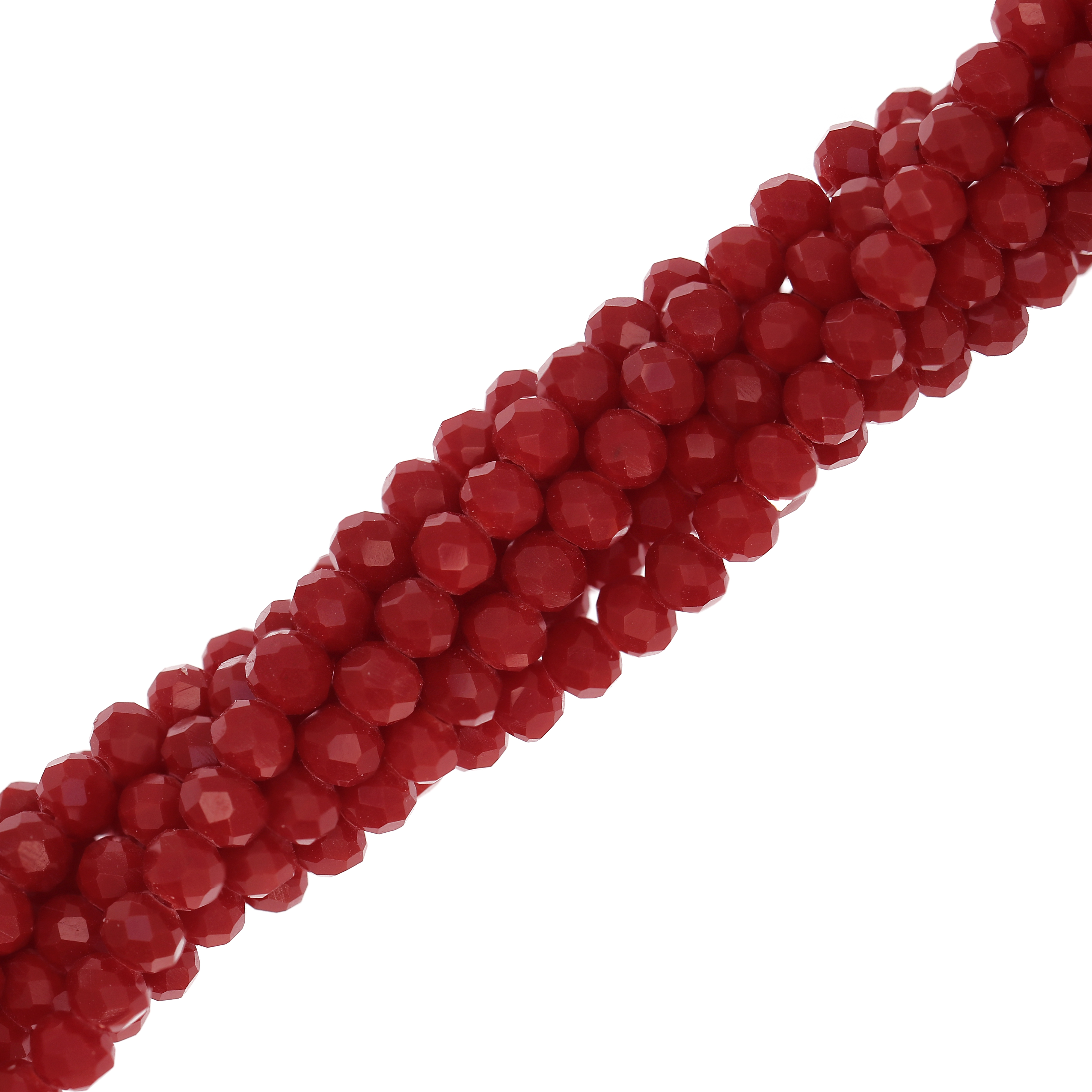 Filo di Cipollotti in Cristallo, 4x3 mm., colore ROSSO SCURO