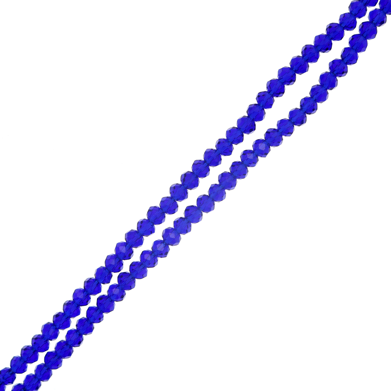 Filo di Cipollotti in Cristallo, 4x3 mm., colore BLU ELETTRICO  LISTRATO