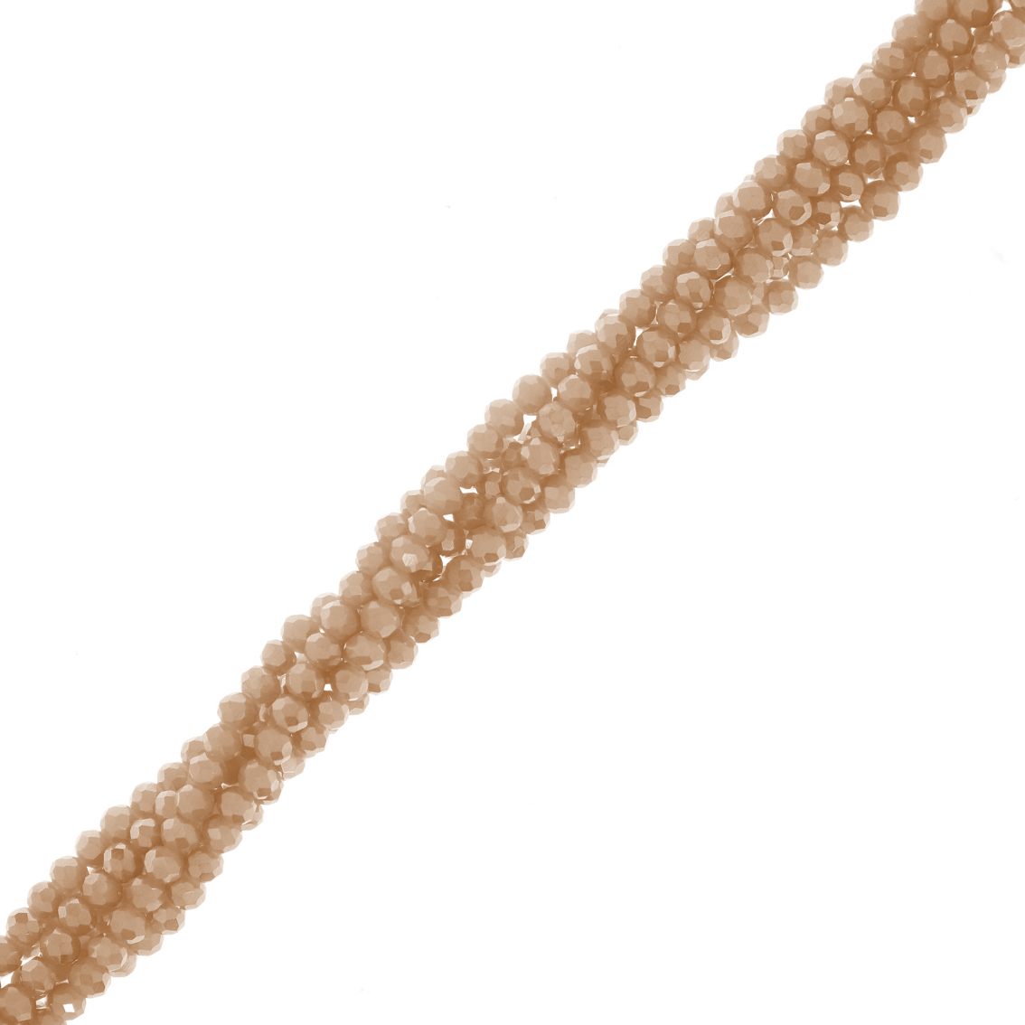 Filo di Cipollotti in Cristallo, 4x3 mm., colore BEIGE LISTRATO