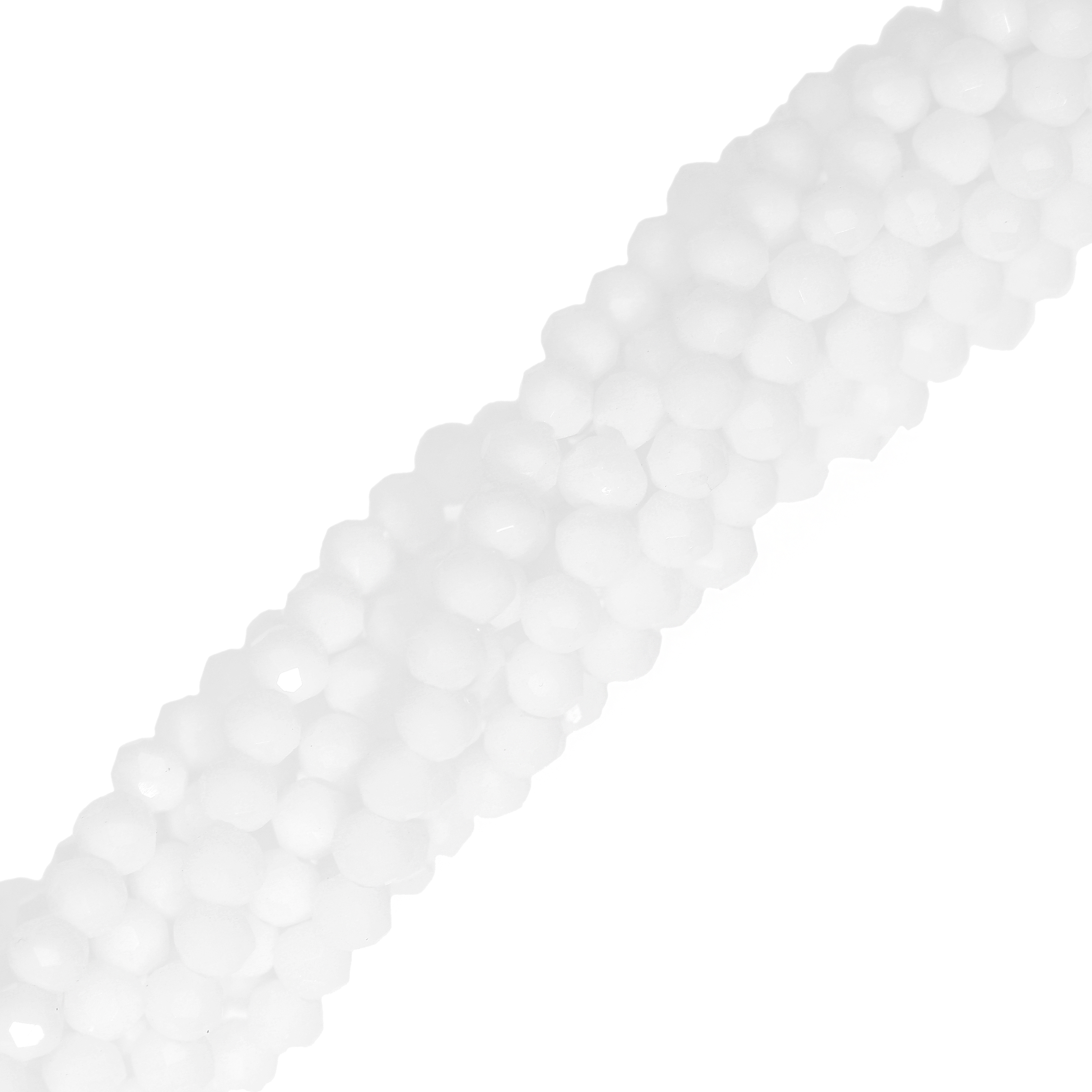 Filo di Cipollotti in Cristallo, 4x3 mm., colore BIANCO GESSO LISTRATO