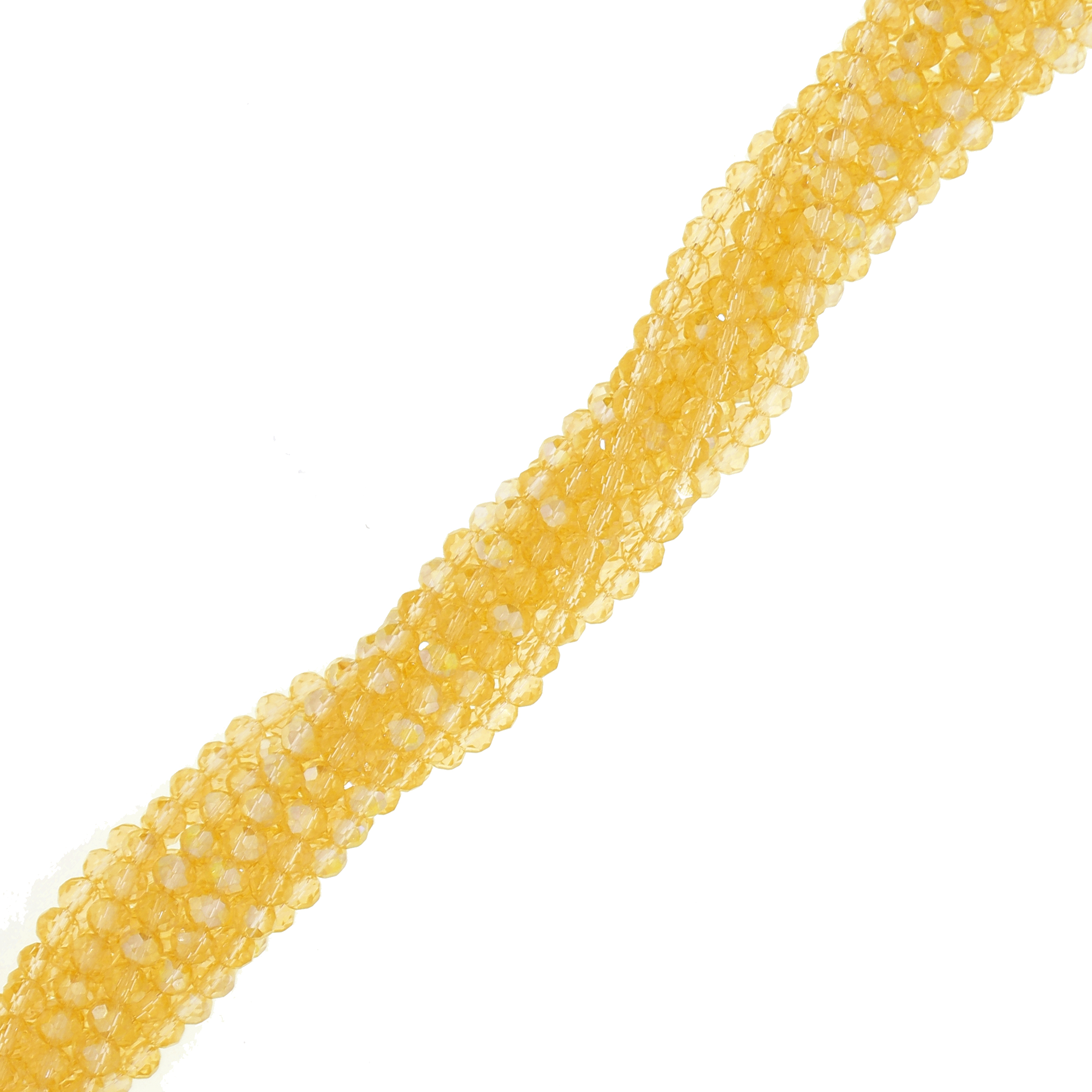 Filo di Cipollotti in Cristallo, 4x3 mm., colore GIALLO TRASPARENTE
