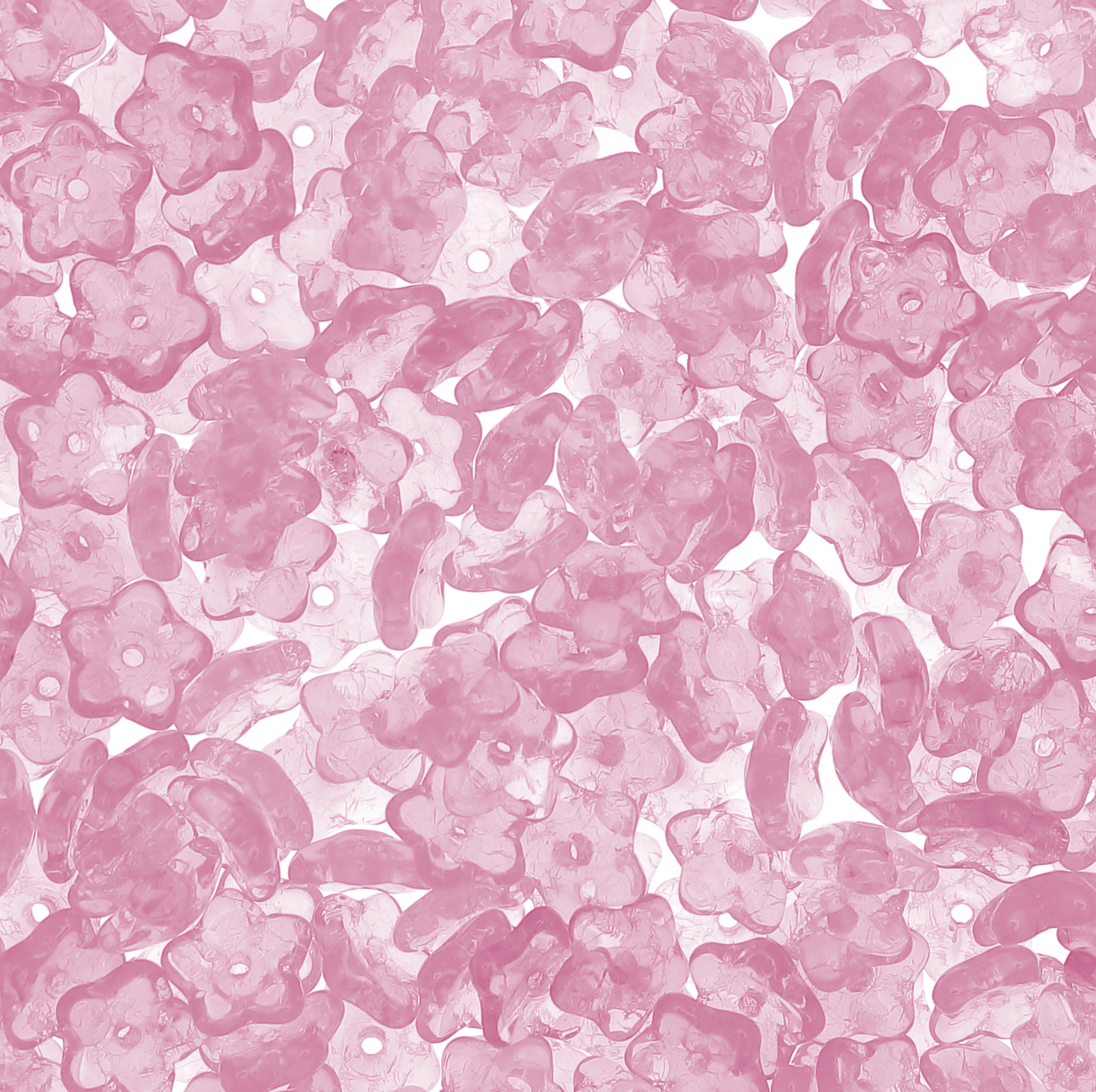 Fiore foro centrale, 7 mm., Rosa opale antico
