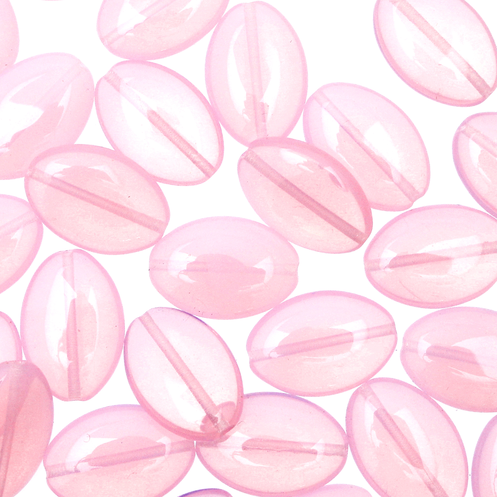 Ovale bombato, 14x19 mm., Rosa baby opale