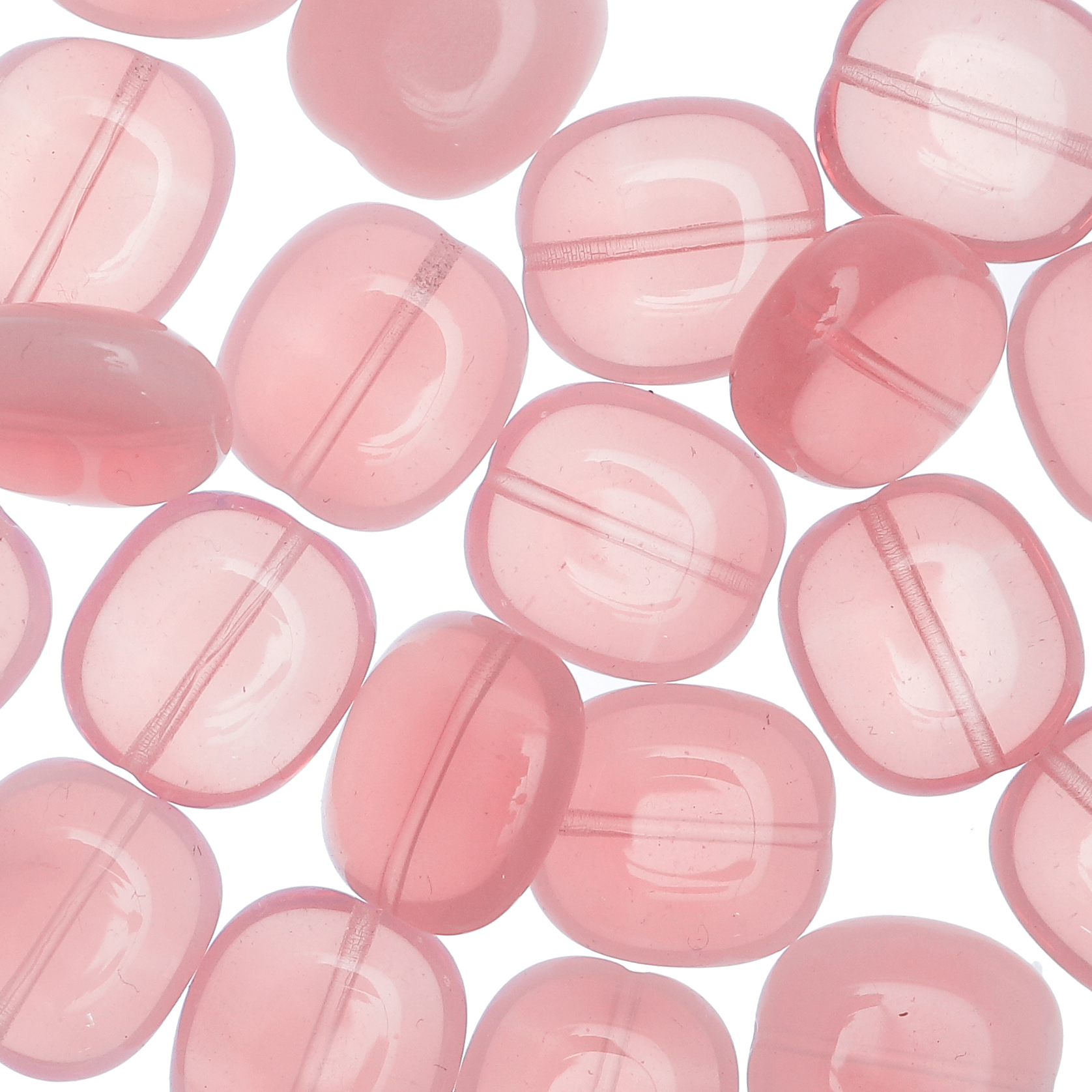 Quadro bombato, 14x16 mm., Rosa opale antico