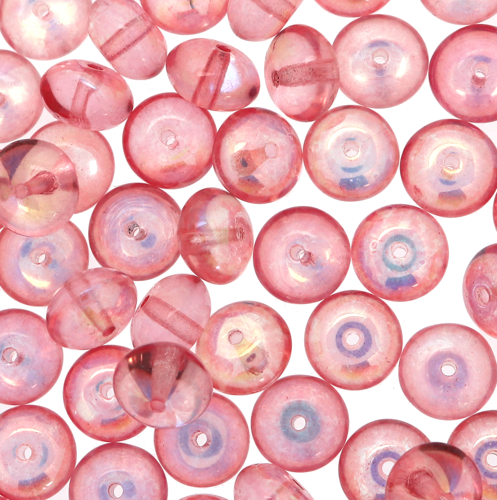 Rondella bombata, 8 mm., Fucsia AB