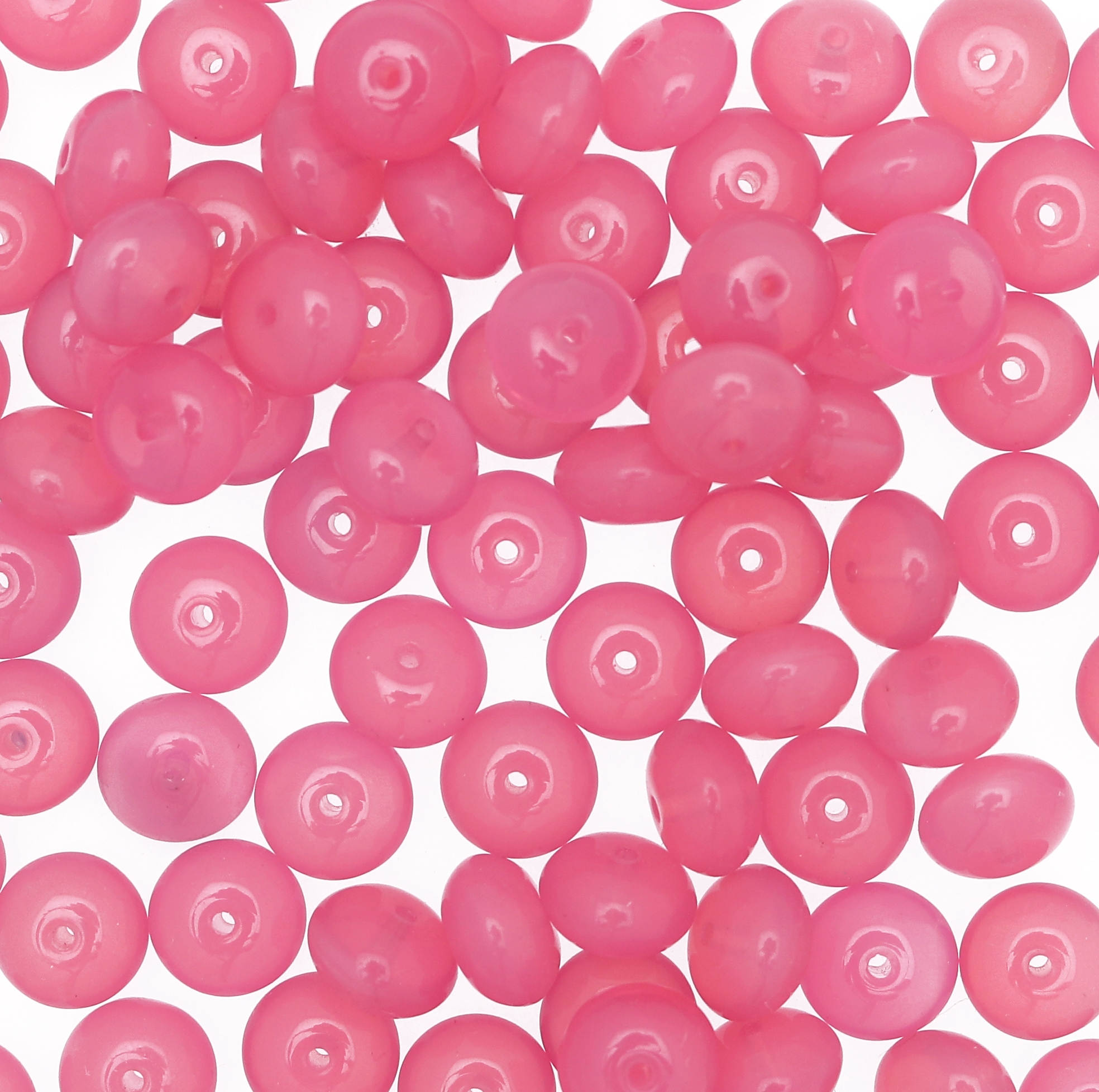 Rondella bombata, 9 mm., Rosa opale antico