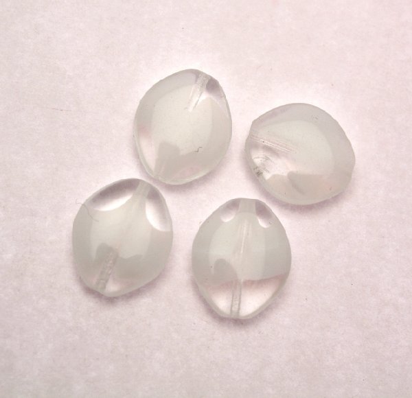 Semino, 10x8 mm., Bianco sfumato in Crystal
