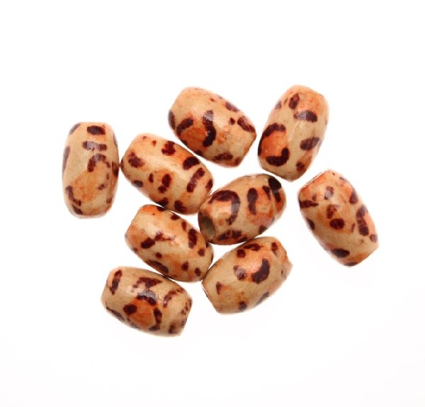Ovalina naturale in legno maculata 12x8 mm.
