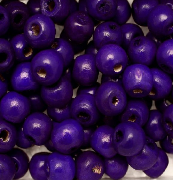 Palla liscia in legno, 10 mm., colore VIOLA